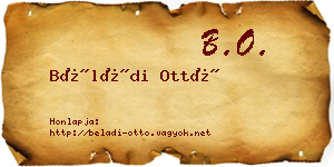Béládi Ottó névjegykártya